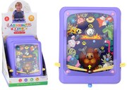LEAN TOYS Arkádová hra Pinball -zvieratká fialová