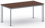 Rokovací kancelársky stôl PRIMO INVITATION, 160x80 cm, sivostrieborná podnož, čerešňa