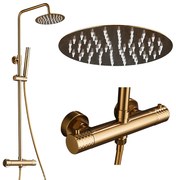 Gamma Roy, sprchová súprava s termostatickou batériou, zlatá matná, GMA-BRYPZNT-BGD