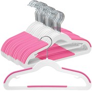 Súprava 30 ks detských vešiakov KIDSI bielo-ružová