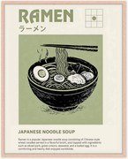 Ručne vyrobená nástenná dekorácia v ráme Ramen