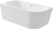 Deante Silia, voľne stojaca rohová vaňa ku stene 160x75 cm, ľavá, biela lesklá, DEA-KDS_016L