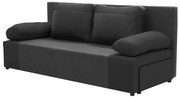 Pohovka 3-miestna s funkciou spania SONNI Sivá/čierna