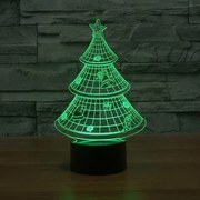 3Dmix 3DL-WD004 - 3D LED nočná lampa - Vianočný stromček (Wood)