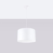 Závesné svietidlo Nova, 1x biele textilné tienidlo, (fi 40 cm)