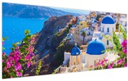 Obraz - Santorini, Grécko (120x50 cm)