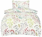 Biele obliečky na jednolôžko z bavlneného saténu 140x200 cm Jasmine – My House