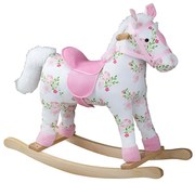 Bigjigs Toys Drevený hojdací kôň s kvetmi