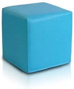 Sedací vak taburetka Block kocka tyrkysová ekokoža TiaHome