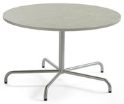 Stôl PLURAL, Ø1200x720 mm, linoleum - šedá, strieborná