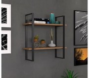 Nástenná polica BUBA 70x70 cm hnedá/antracit