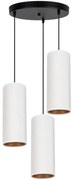 Luster na lanku AVALO 3xE27/60W/230V pr. 35 cm biela/medená