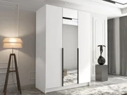 Šatníková skriňa Mirpat II, Farby: biela / biela + čierna