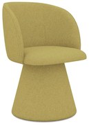 Žlté čalúnené jedálenské kreslo Maia – Makamii