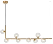 Toolight - Závesná kovová lampa 8xG9, zlatá, OSW-03402