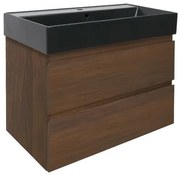 Kúpeľňová skrinka s umývadlom SAT B-Way 59x50x45 cm orech mat BWAY260NUTU2BB