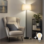 Brilagi - LED stojacia lampa CERIA 1xE27/40W/230V pr. 45 cm béžová/čierna