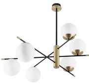 Ideal Lux - Luster na tyči GOURMET 6xE14/28W/230V pr. 100 cm zlatá