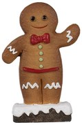 Hnedá vianočná dekorácia Perníček Gingerbread - 10*5*15 cm