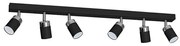 Bodové svietidlo JOKER 6xGU10/25W/230V čierne/lesklý chróm