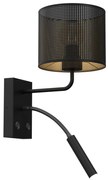 Luminex Nástenná lampa LOFT SHADE 1xE27/60W+1xG9/8W/230V čierna/zlatá LU5246