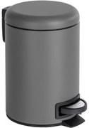 Wenko Pedálový odpadkový kôš Leman 3 l, sivá, 3 l