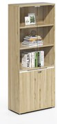 Vysoká kancelárska skriňa Houseland Profit Pro 02 dub prírodný