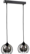 Luster na lanku SOLO BLACK 2xE27/60W/230V