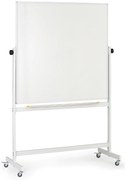 Mobilná otočná magnetická tabuľa, keramický povrch, 1200 x 1200 mm