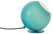 Retro stolná lampa modrá so sklom - Mabel