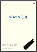 DANTIK rám na obraz 29,7x42 | ALU Černá matná (Plexi Čiré)