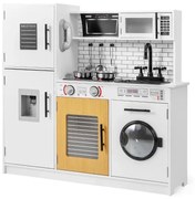 Detská kuchynka s príslušenstvom Hracia kuchynská súprava hračiek s rúrou a práčkou