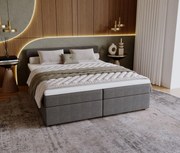 Čalúnená posteľ 180x200 SUVI 2 s úložným priestorom - šedá