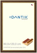 DANTIK rám na obraz 80x120 | ZVRATNÁ červenozlatá plast (Plexi Čiré)