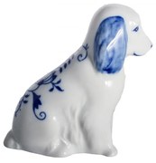 Pes sedící, Český porcelán Dubí, CIBULÁK, 9,8 cm