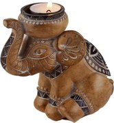 Dekoračná soška/svietnik Slon, 15 cm%