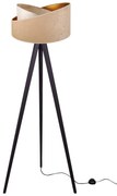 Stojacia lampa Werona 7, 1x béžové/krémové textilné tienidlo so vzorom, g, b
