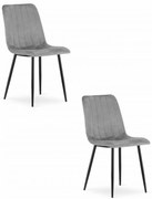 Set 2 kresiel LAVA - svetlosivý zamat