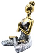 Joga Lady Figúrka Bronzovo - Strieborná 24 cm