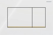Geberit 115.883.KK.1 - Splachovacie tlačidlo Sigma30 24,6x16,4 cm biela/zlatá