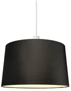 Moderné závesné svietidlo biele s tienidlom 45 cm čierne - Combi 1