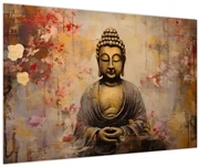 Obraz - Budha, maľba (90x60 cm)