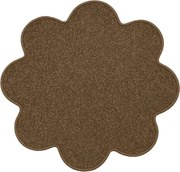 Kusový koberec Eton hnedý kvetina, 120x120 kvietok, hnedá, kuchyňa, Vopi