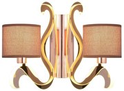 LED Nástenné svietidlo AMBROSIA 2xE14/40W/230V + LED/12,3W medená