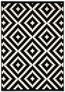 Alfa Carpets, Kusový koberec Gloria new black/cream, 190x280, čiernobiela, chodba / predsieň