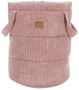 Ružový látkový detský kôš na hračky ø 39x50 cm – Meowbaby