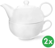 Čajová súprava MONA, 2 diely, porcelán, 2 ks