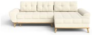 Krémová rozkladacia rohová pohovka (pravý roh) Balitco – Ropez