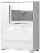 Vitrína Piano V90-2KSV/PN-70/KA/70 lakované crystal white