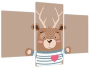 Obraz - Jeleň v pruhovanom tričku (90x60 cm)